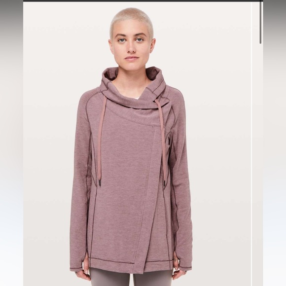 lululemon athletica Tops - Lululemon Coast Easy Wrap  Heathered Misty Merlot Size 6 NWOT